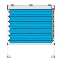 Verspanntes Plissee mit Kettenzug (Plisseetyp 1805)