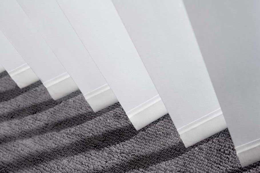 Senkrechtlamellen OHNE Beschwerungsplatten und Verbindungskettchen