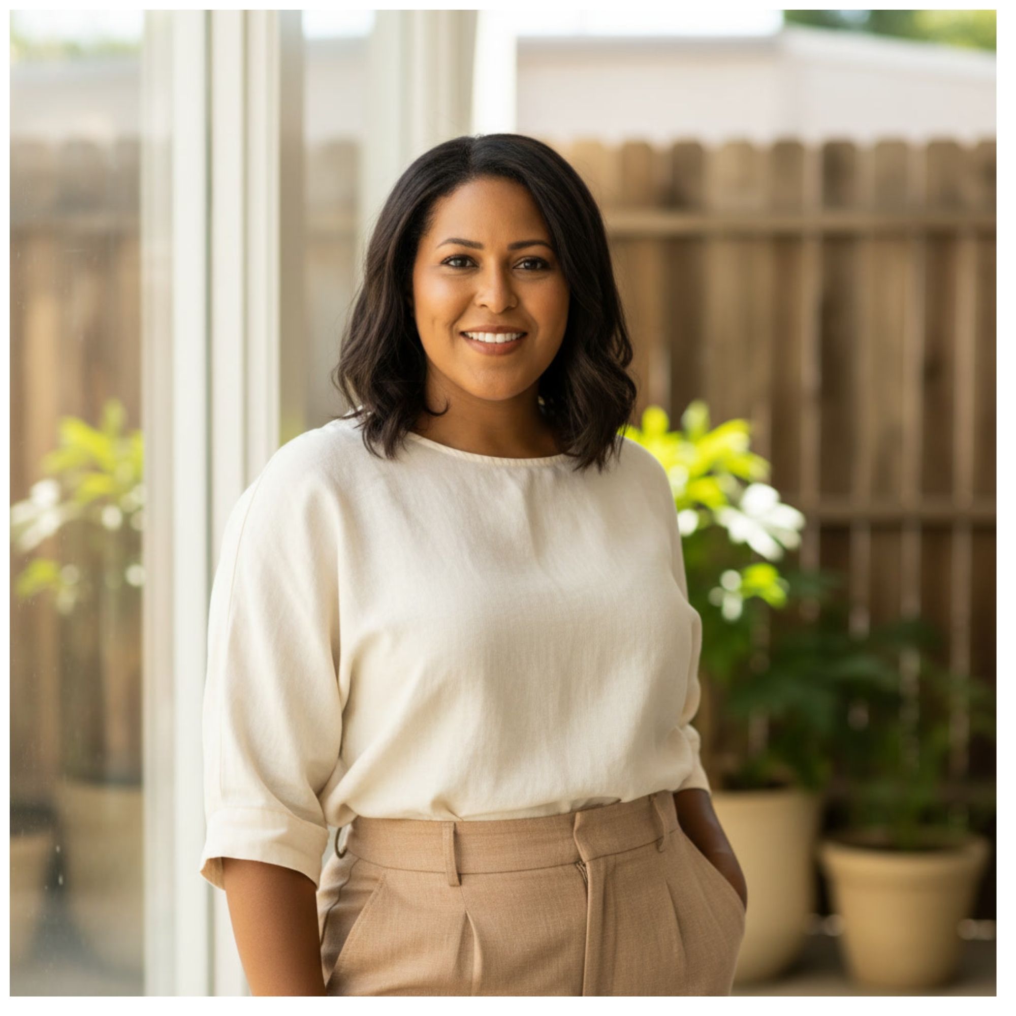 Jessie May Rueß — Dr. Haller + Co. Jessie May Rueß, Inhaberin von Dr. Haller + Co., Sonnenschutz-Fachbetrieb Hamburg